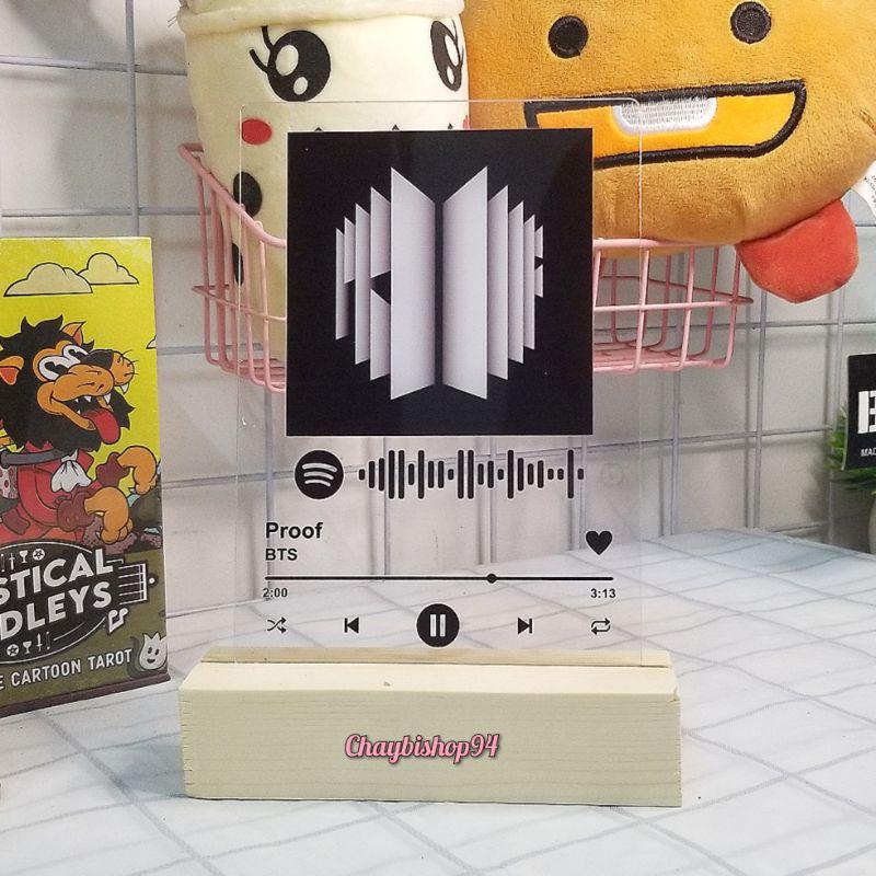 Khung ảnh Spotify mica phát nhạc BTS Proof