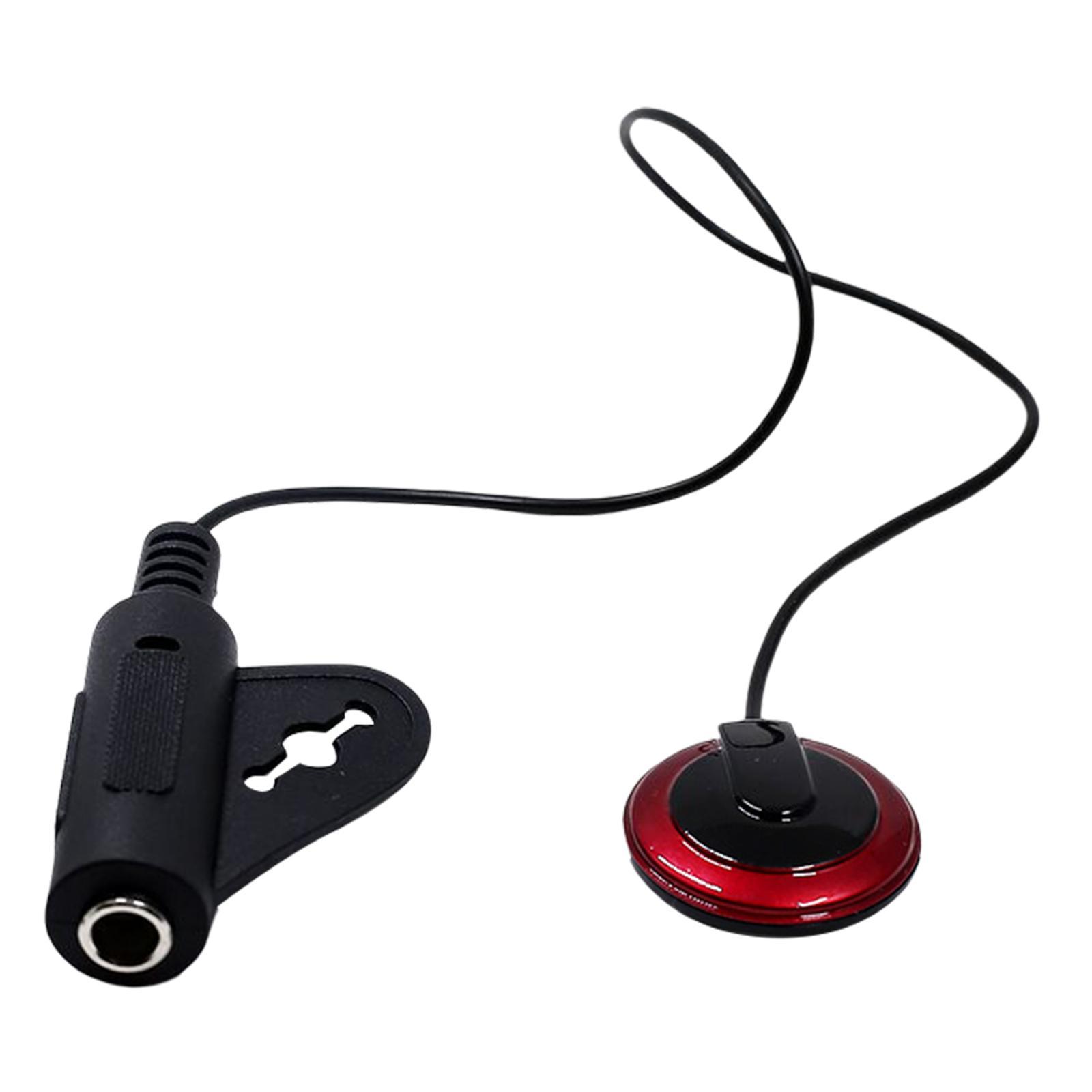 Contact Microphone Piezo Pickup, Guitar Violin Microphone Pickup for Guitar, Ukulele, Violin, Bass & Acoustic Electric with Cable