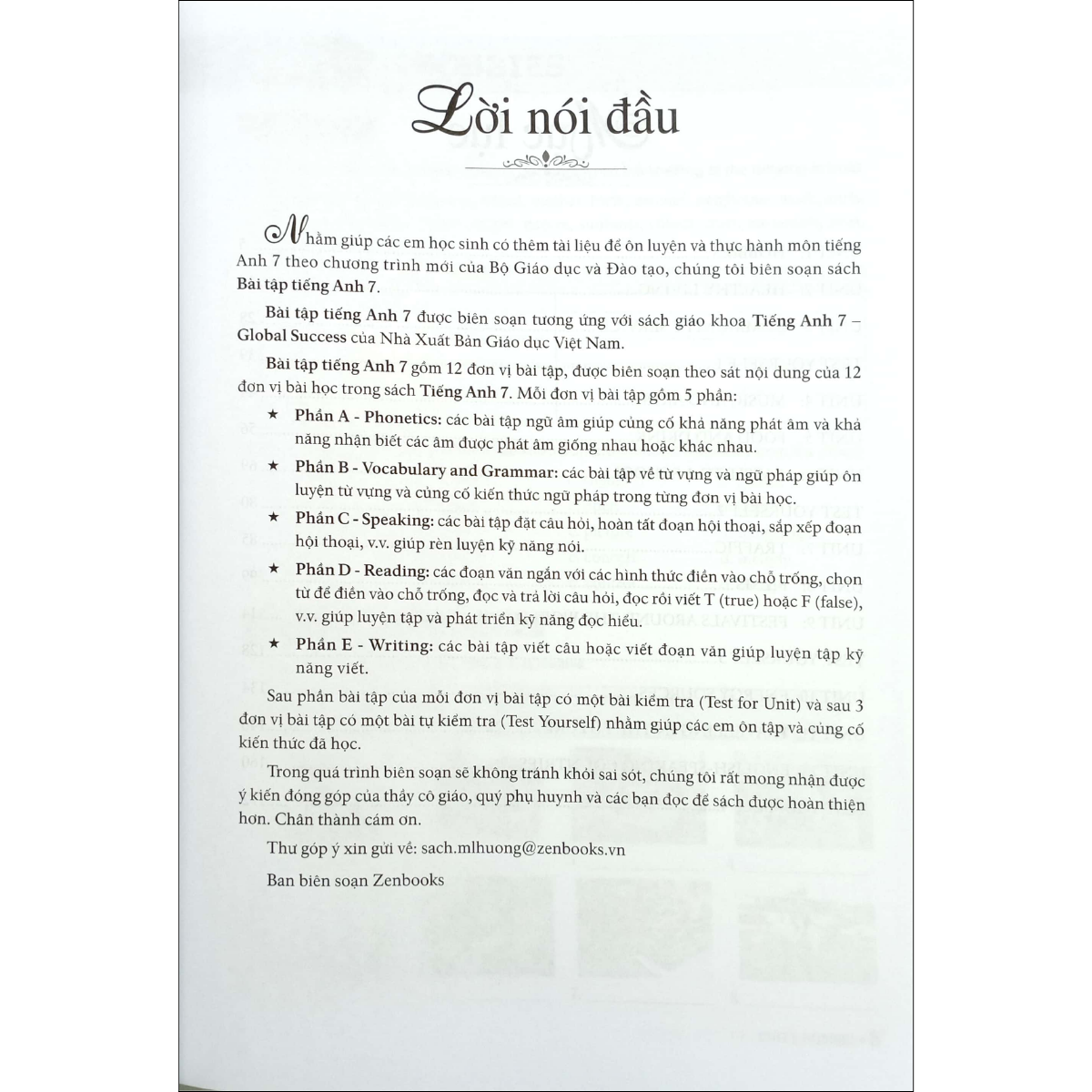Bài tập tiếng Anh 7 - Không đáp án (Dành cho bộ SGK Global Success)