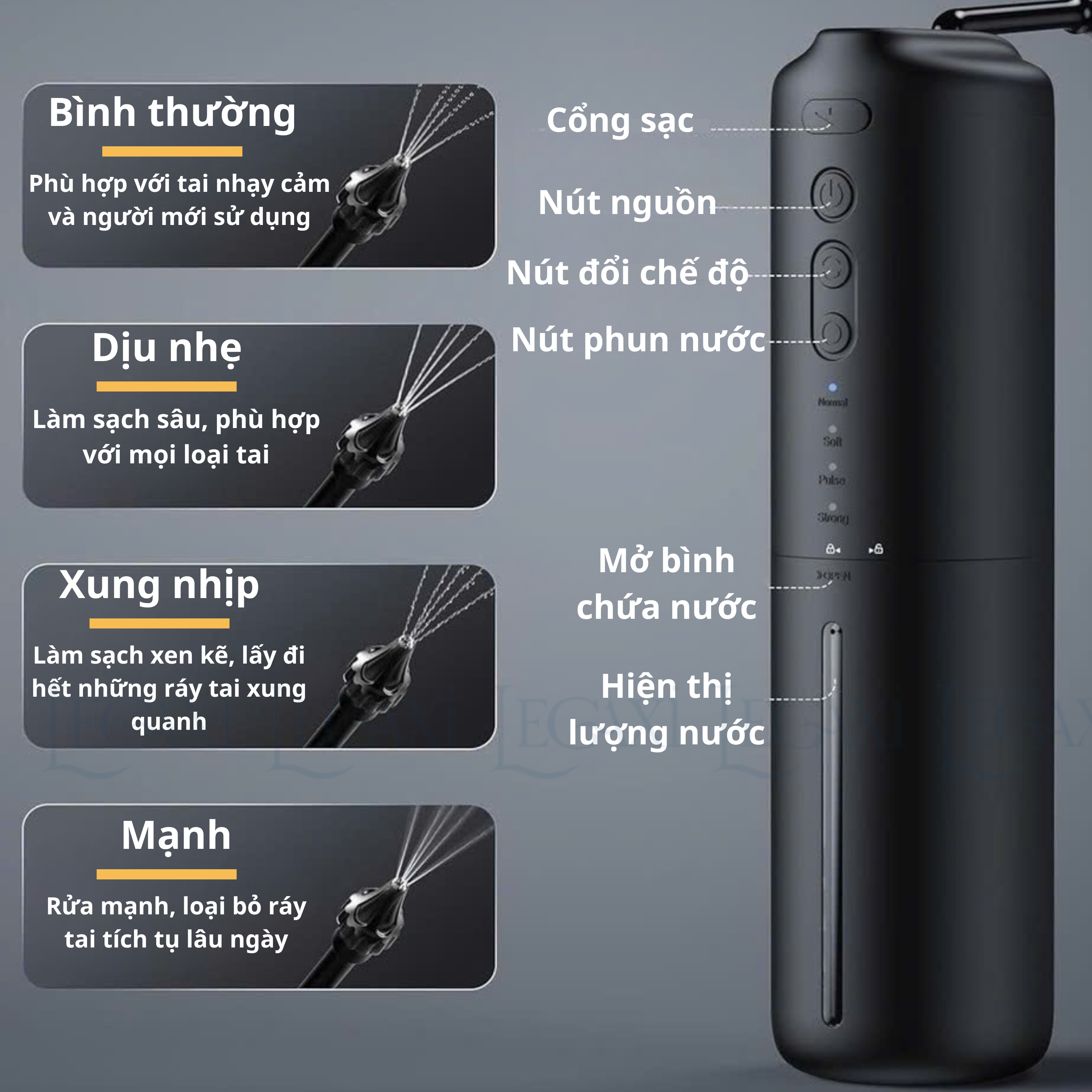 Máy Rửa Tai Bằng Nước Tự Động, Dụng Cụ Lấy Ráy Tai Thông Minh Lấy Sạch Ráy Tai An Toàn Cho Gia Đình