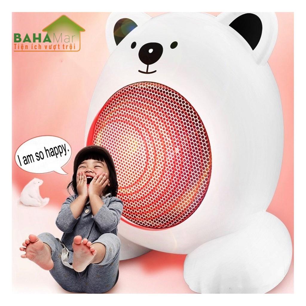 QUẠT SƯỞI ĐIỆN MINI HÌNH GẤU &quot;BAHAMAR&quot; tạo gió ấm thích hợp để phòng ngủ, bàn làm việc...