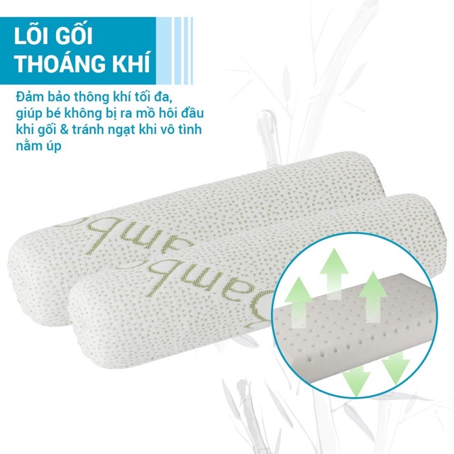 Gối chặn, gối ôm cho bé 2 trong 1 Comfybaby, sợi tre Bamboo, đai có thể tháo rời CF062020N06