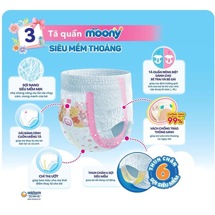 Tã - Bỉm quần Moony XXL26 bé gái (13-25kg)