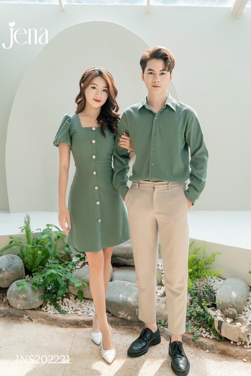 Váy áo cặp đôi sơ mi bán chạy nhất Couple Tina 1 - AV007