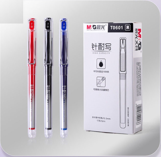 Bút gel M&amp;G 0.5mm mực xanh- nắp đậy sang trọng AGPT0601