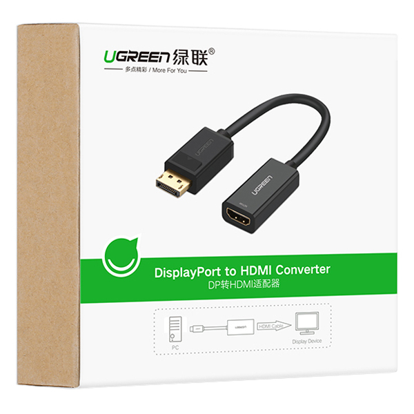 Cáp Chuyển Đổi Ugreen DisplayPort Sang HDMI 2.0 20363 - Hàng Chính Hãng