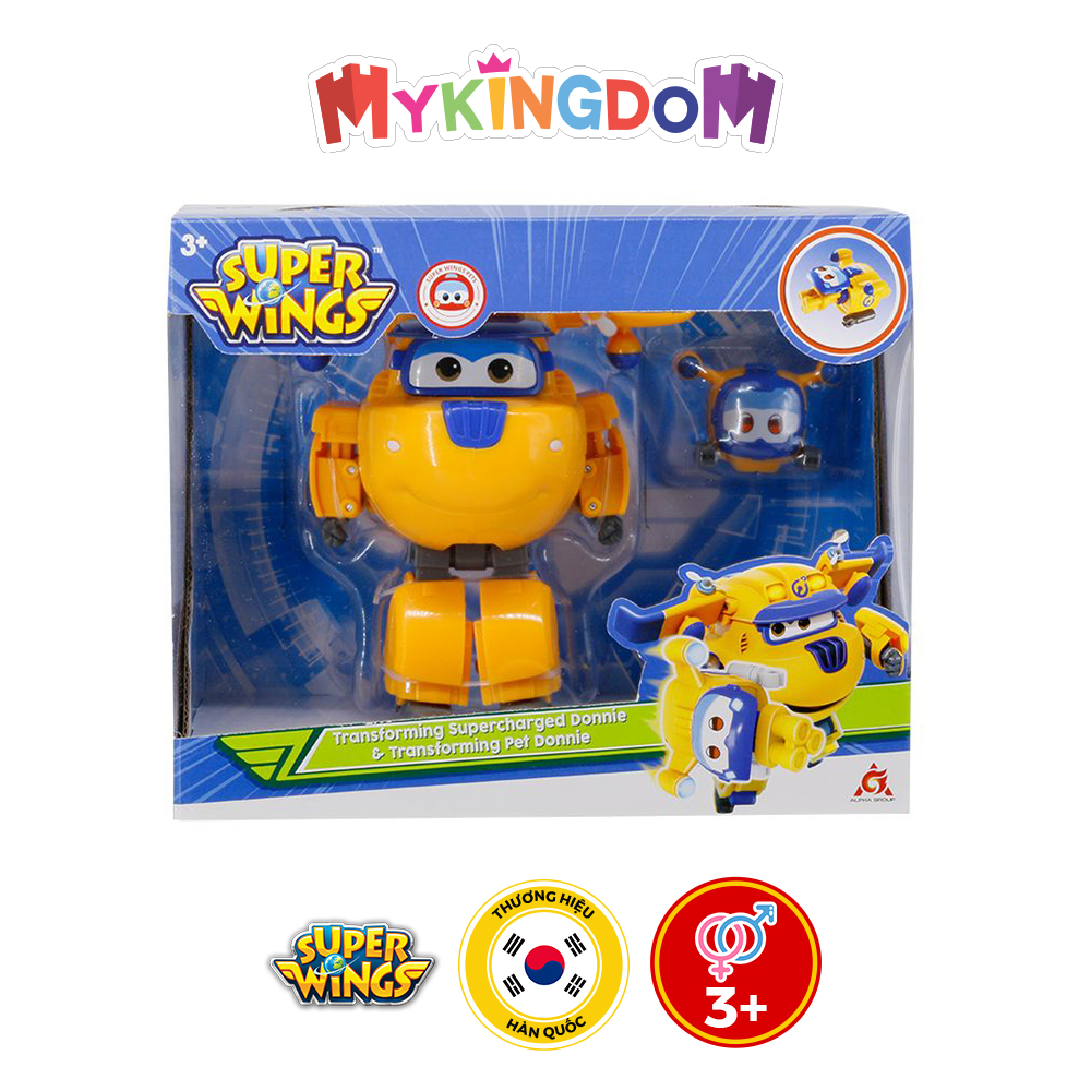 Đồ Chơi SUPERWINGS Robot Biến Hình Cỡ Lớn Donnie Xây Dựng Kết Hợp Thú Cưng Donn YW750942