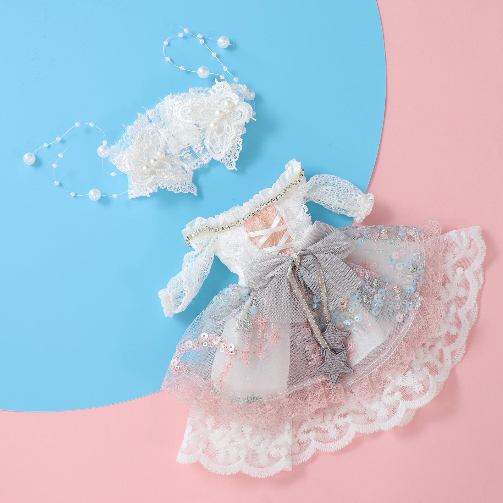 1/6 Doll Clothes Girl Doll Dress Outfits with Hair Accessories