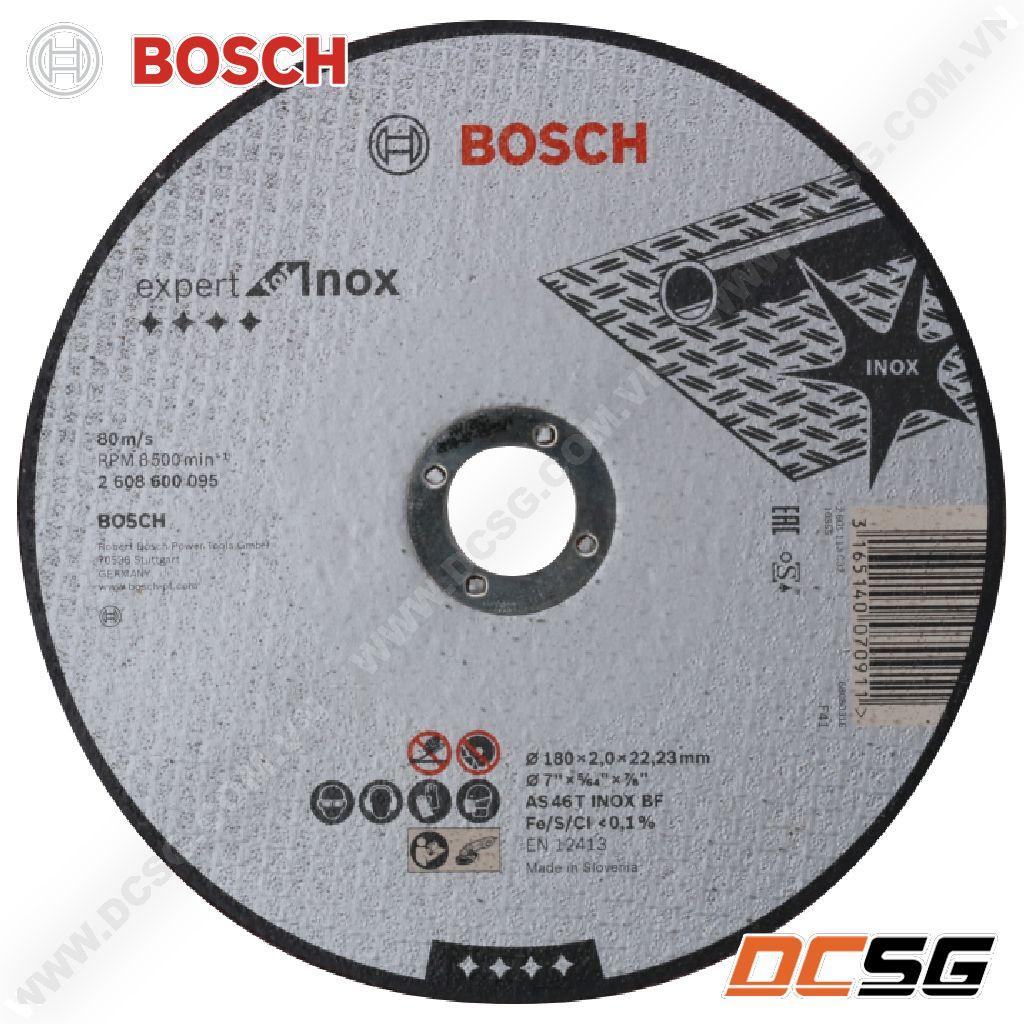 Đá cắt inox 180x2x22.2mm Bosch expert for inox 2608600095 | DCSG