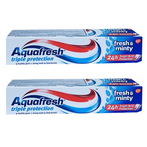 Combo 2 Kem Đánh Răng Aquafresh Fresh &amp; Minty (100ml)