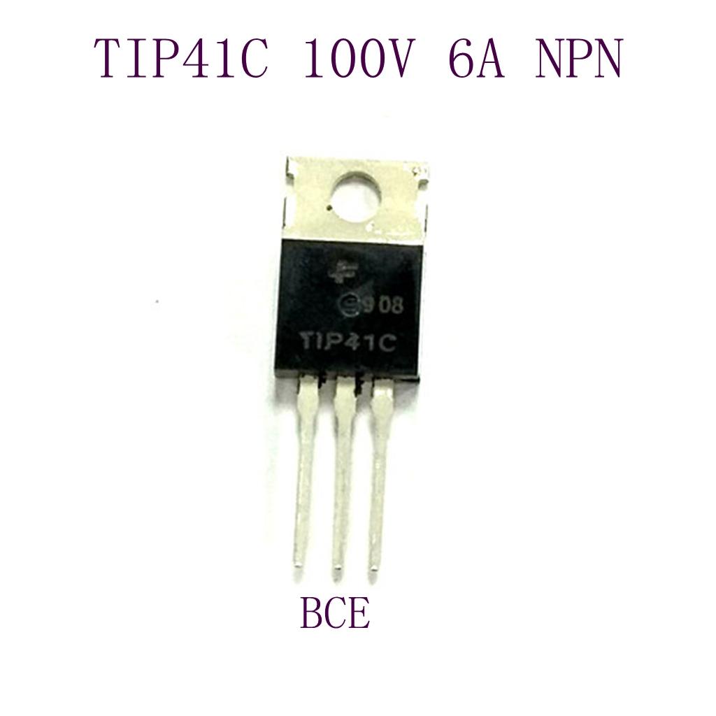 10x TIP41C NPN Transistor Công Suất Amp Chuyển Mạch Triode Đến-220 100V 6A 65W Bán Dẫn Sản Phẩm