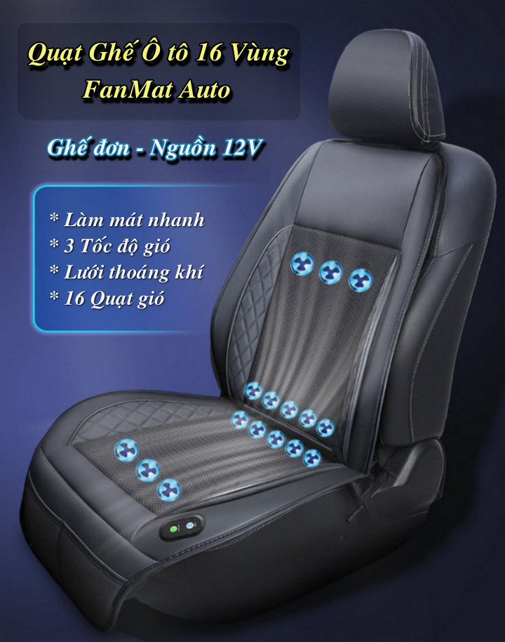 Quạt Ghế Ô Tô 16 Vùng FanMat Auto - Home and Garden