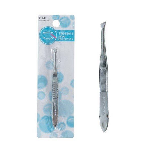 Nhíp Nhổ Lông Mày Bằng Thép Kai Tweezers HL0401 (Màu Xanh)