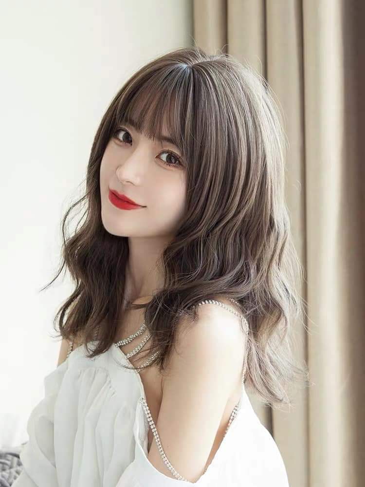Tóc giả nữ nguyên đầu xoăn sóng , tóc giả bộ cả đầu, tóc mái thưa, tóc giả hàn quốc, tóc xù mì, tóc giả xoăn lọn, tóc giả ngắn