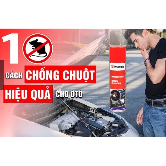 DUNG DỊCH PHỦ CHỐNG CHUỘT CHO Ô TÔ WURTH 250ML