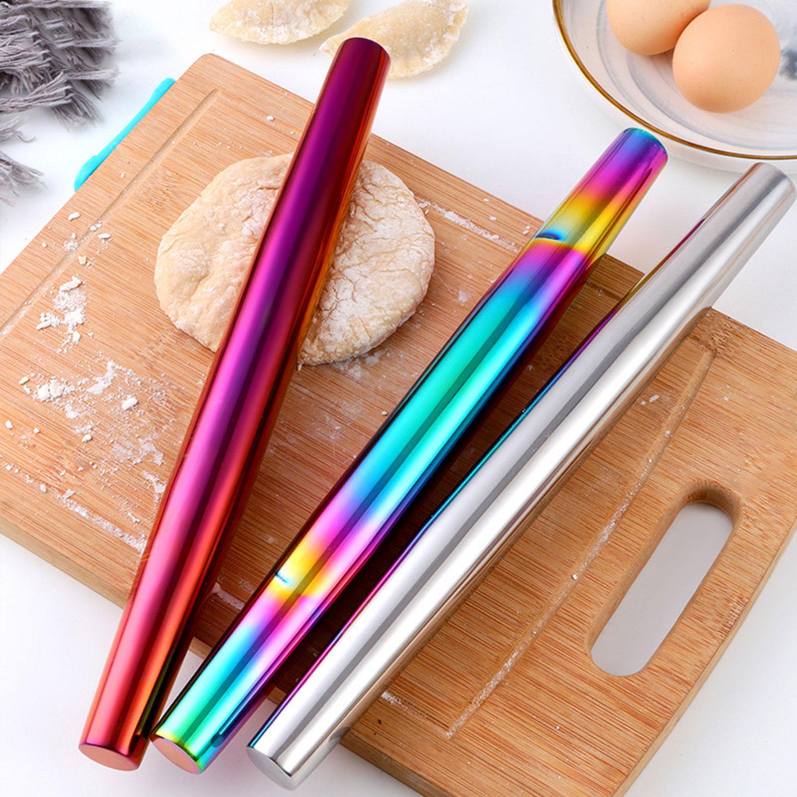 Stainless Steel Rolling Pin Non Stick Baking Tools for Dumpling Making Pastry Pasta