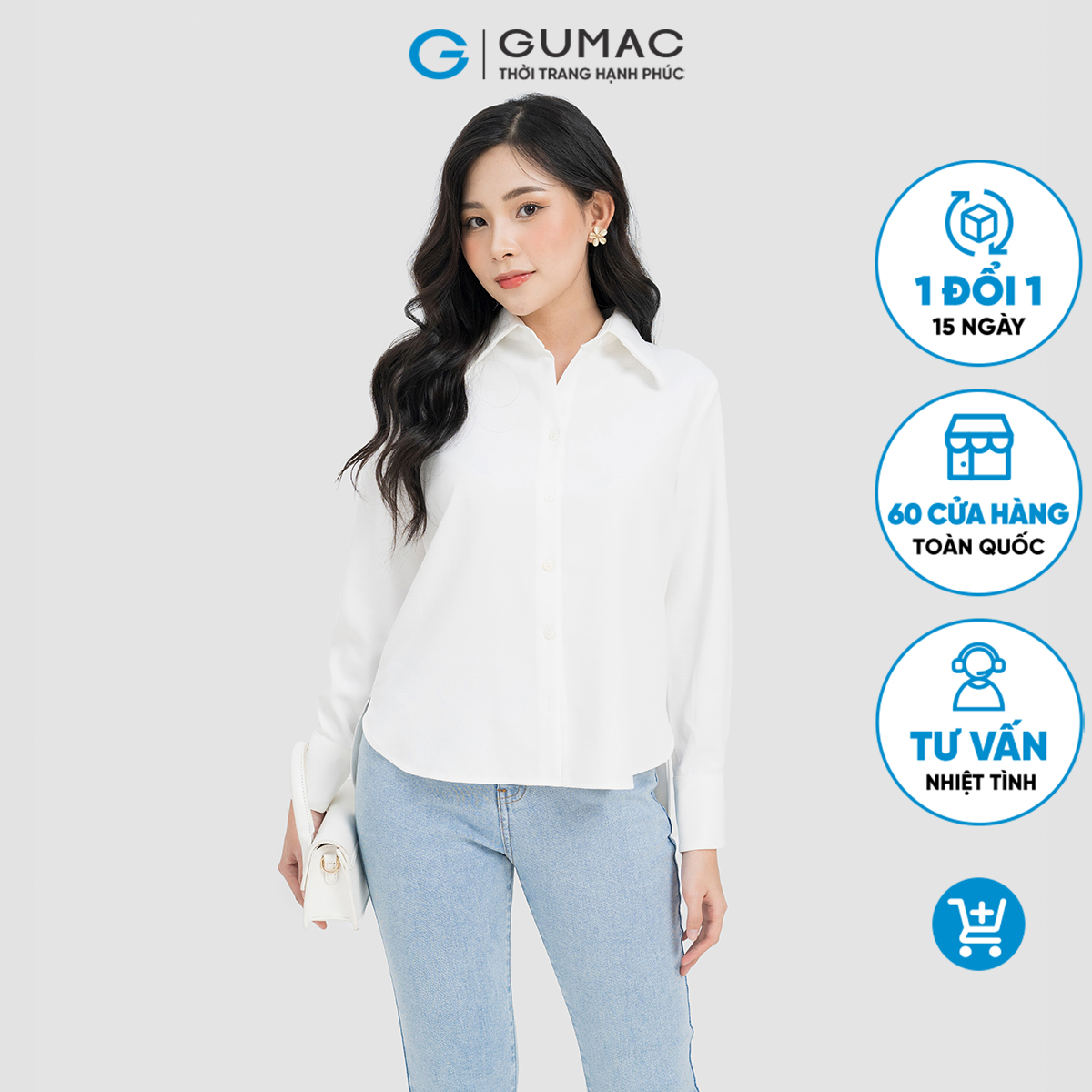 Áo sơ mi đô kiểu GUMAC AD04032