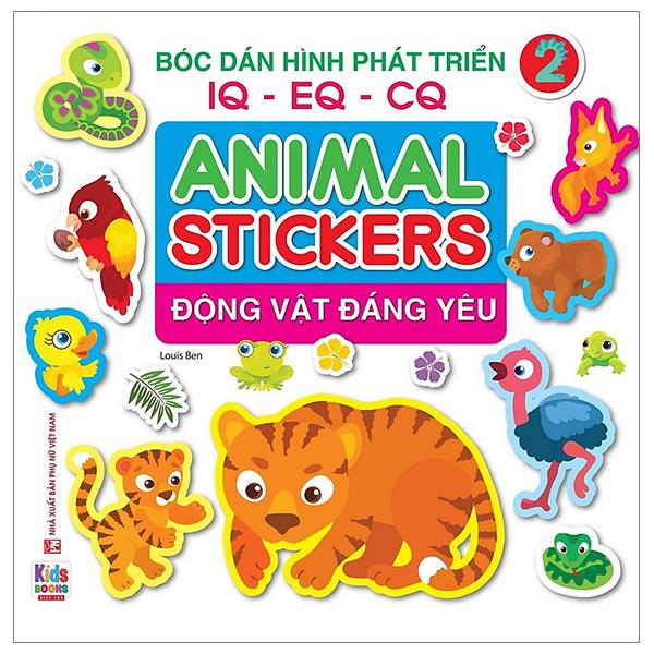 Bóc Dán Hình Phát Triển IQ-EQ-CQ - Animal Sticker - Động Vật Đáng Yêu 2