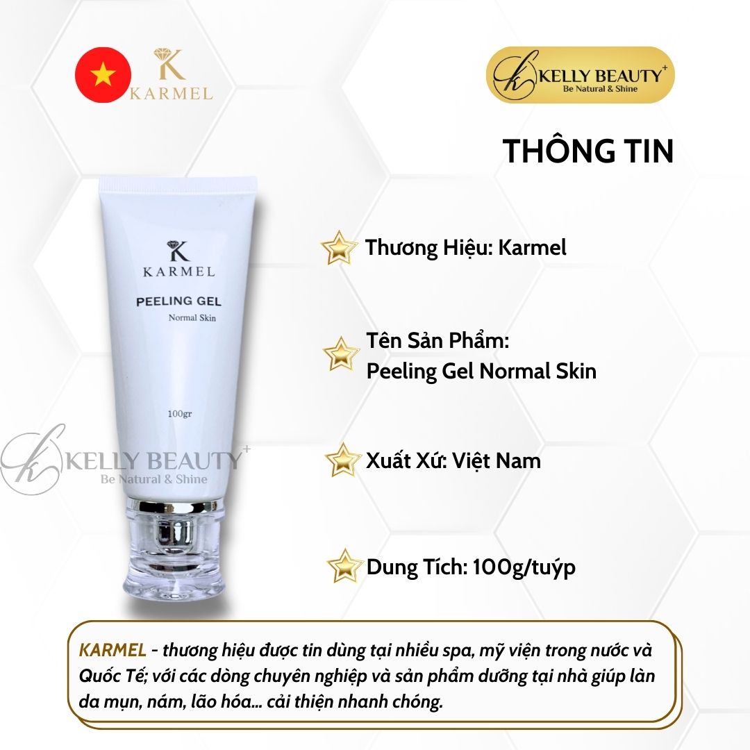 Tẩy Tế Bào Chết Da Khô Karmel Peeling Gel Normal Skin - Giảm Dày Sừng, Da Sáng Mềm Mịn | Kelly Beauty