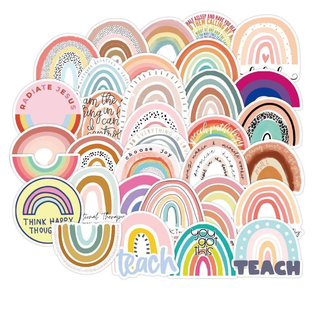 Set 30-60 Rainbow sticker - sticker cầu vồng