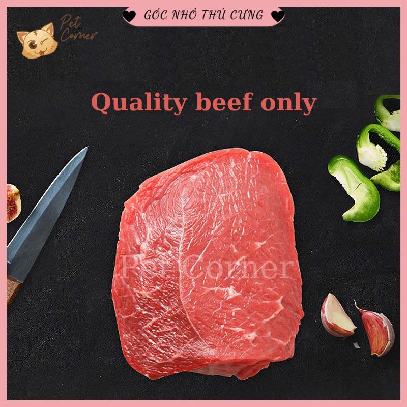 Thịt bò cao cấp Hello Joy thơm ngon, bổ sung canxi cho chó - Bánh thưởng cho chó, đồ ăn vặt cho thú cưng