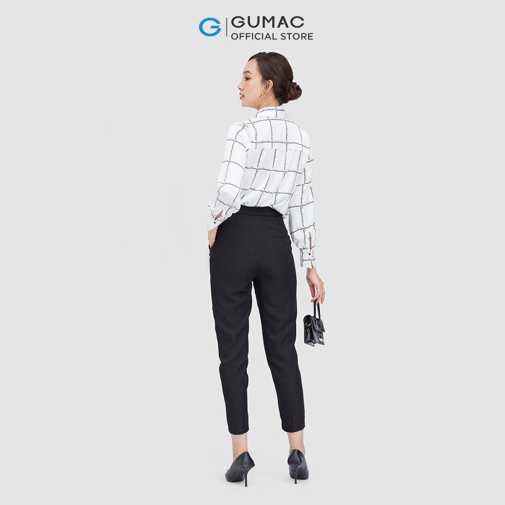 Áo sơ mi nữ GUMAC AC05055 lụa in
