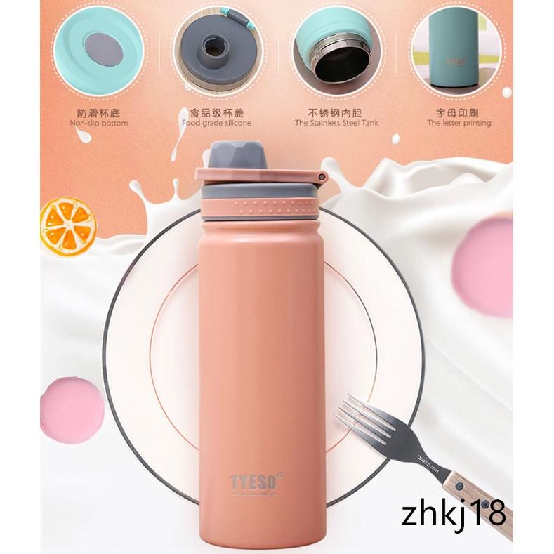 Bình nước cách nhiệt 530ml/ 750ml bằng thép không gỉ 5 màu tùy chọn