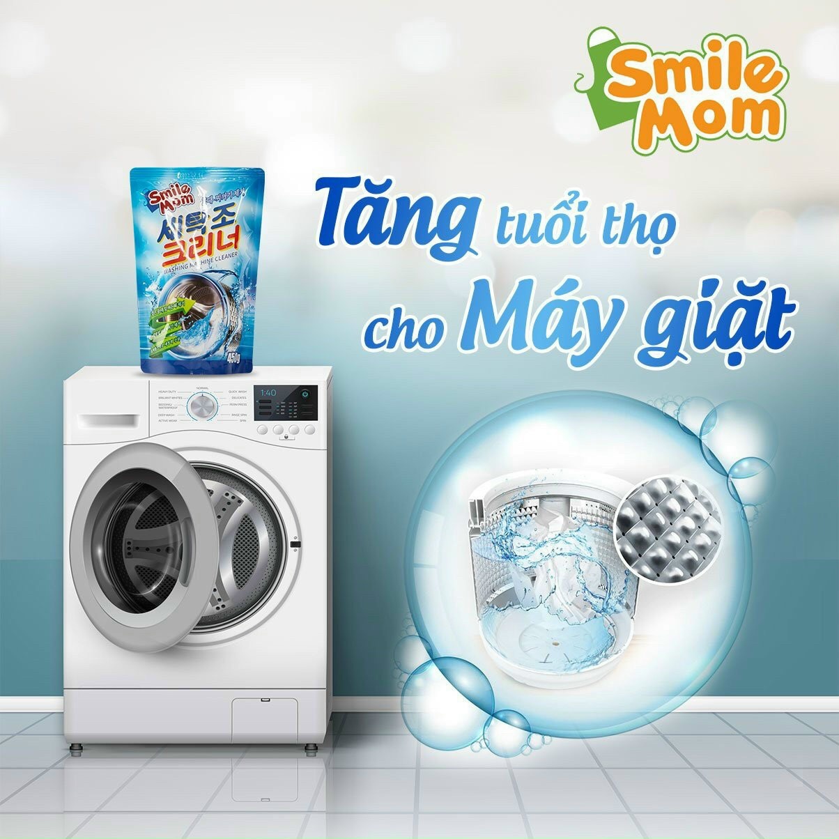 Combo 2 Gói Bột Vệ Sinh Lồng Máy Giặt