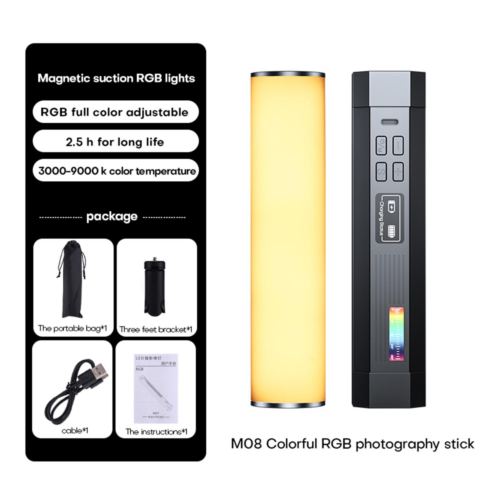 Handheld Light Portable for Photography Video 2000mAh RGB Light Stick