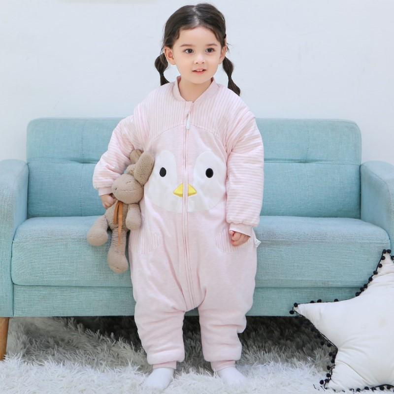 Có Thể Tháo Rời Tay Dành Cho Bé Kids Cho Bé Ngủ Cotton Cho Bé Giấc Ngủ Ngon Bao Thu Đông Trẻ Em Chia-Chân Váy Ngủ túi