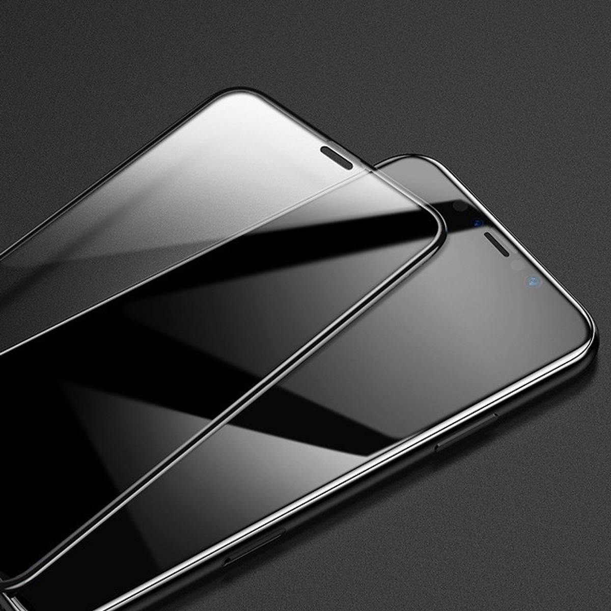 Bộ 2 Miếng dán kính cường lực Full 3D cho iPhone 11 Pro 5.8 / iPhone X / Xs hiệu Baseus (mỏng 0.3mm, Full màn 3D, Phủ Nano) - Hàng nhập khẩu