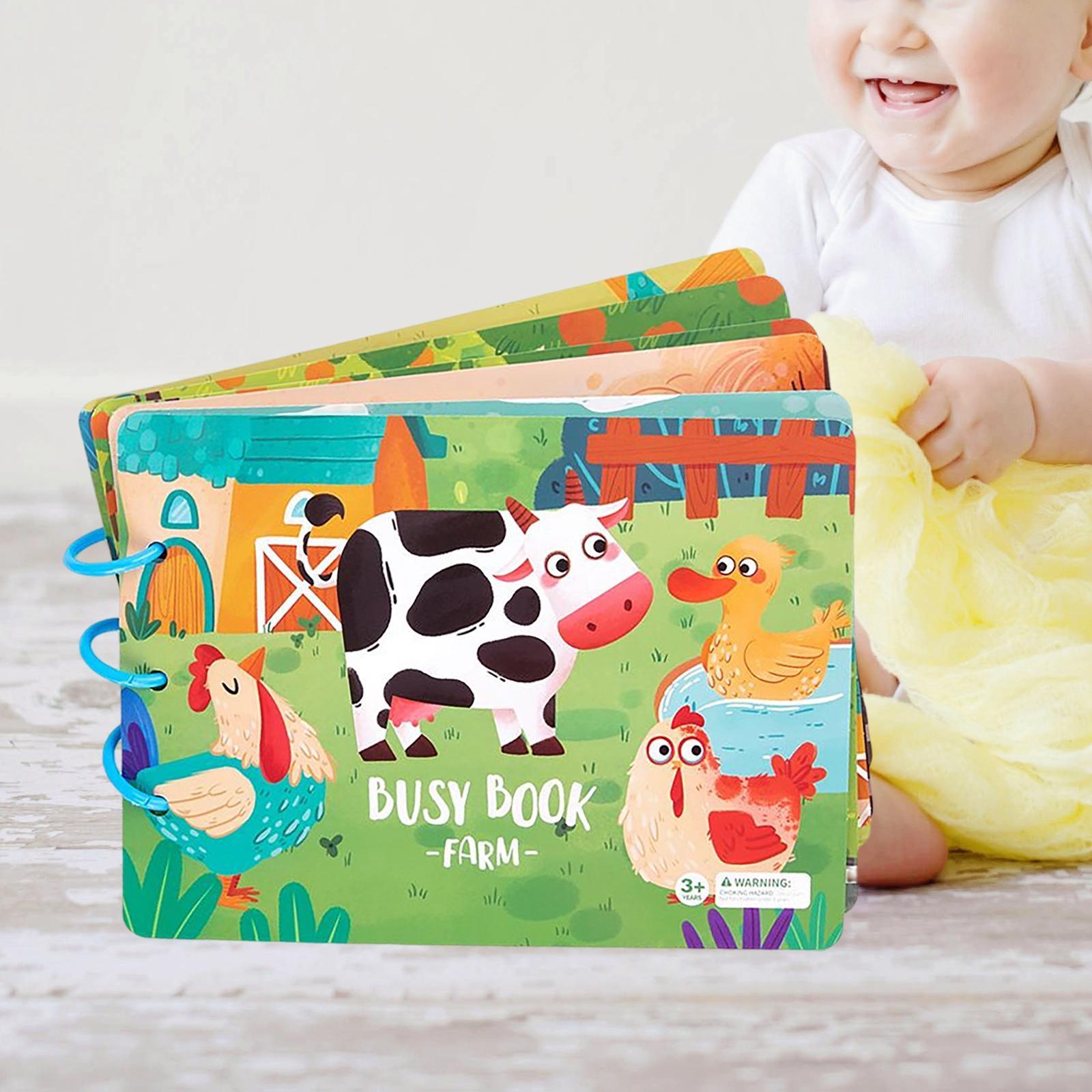 2x Educational Quiet Busy Book Early Learning Puzzle for Activity Kids