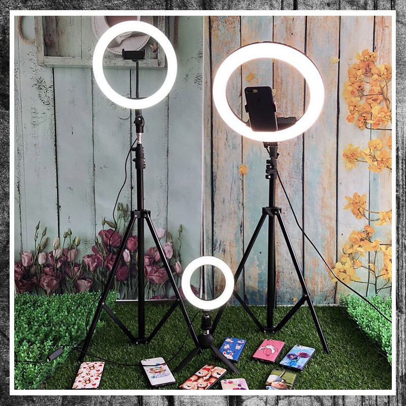 Bộ 1 cây đèn led hỗ trợ live stream bán hàng make up trang điểm