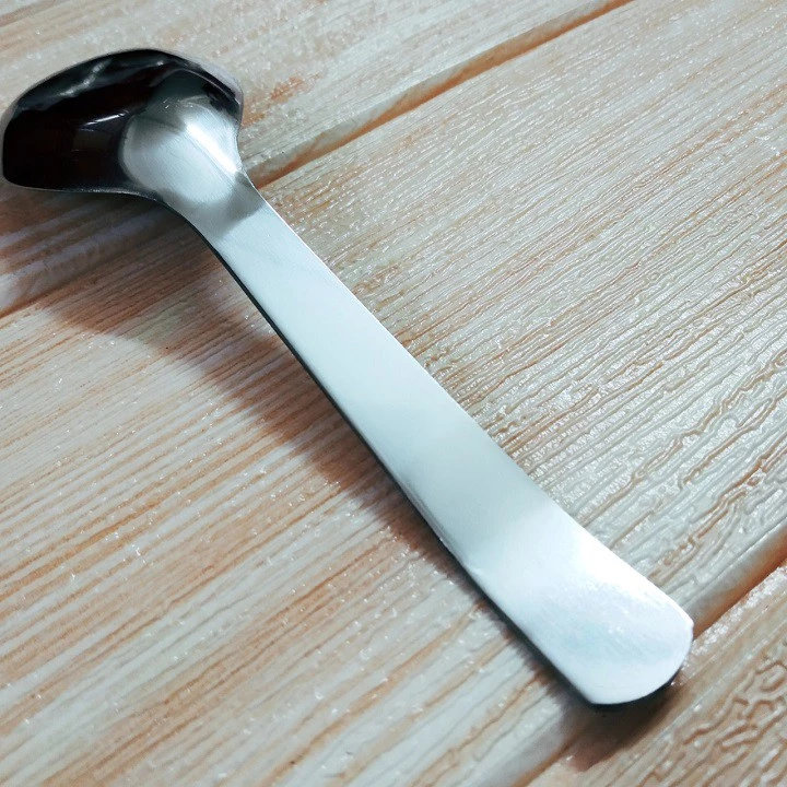 Thìa phở inox cao cấp SHR S60613 dài 16.5x4.6cm đáy phẳng - Combo 5 chiếc