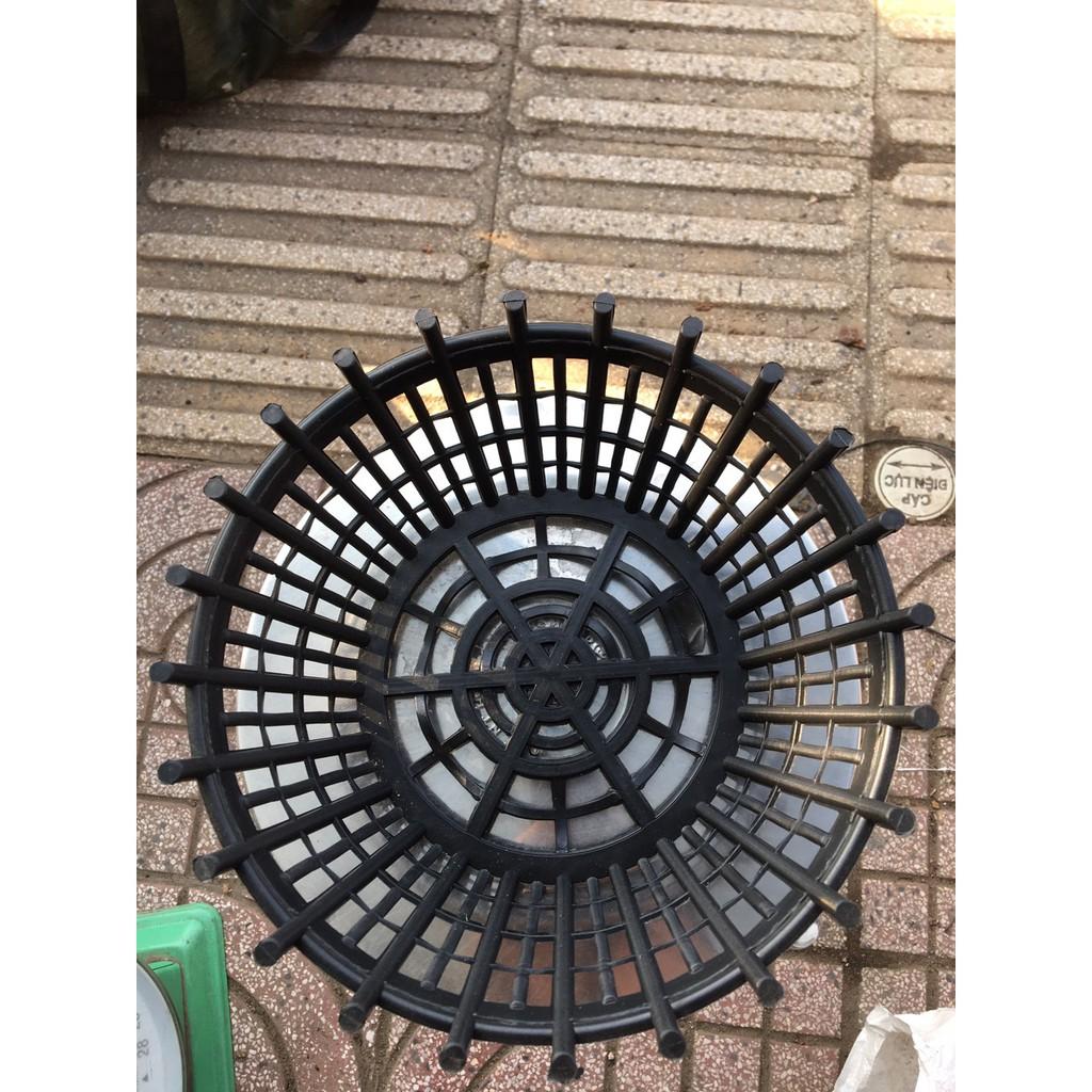 Combo 10 chậu giả gỗ nan phụ 25cm