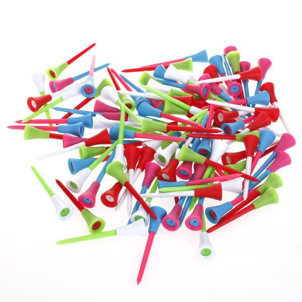 100pcs 3 3/8 Inch  Large Rubber Cushion Top Plastic Golf Tee Tees Bulk