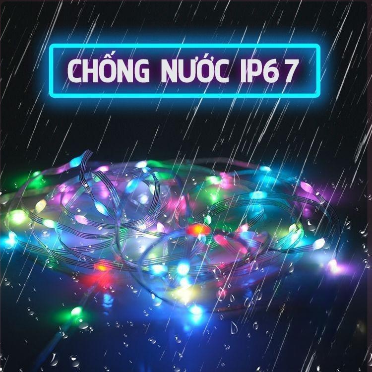 Dây Đèn Led Nháy Đuổi 10M, Trang Trí Ngoài Trời RGB 5V Cổng USB Nháy Theo Nhạc 16 Triệu Màu, Điều Khiển Bằng App