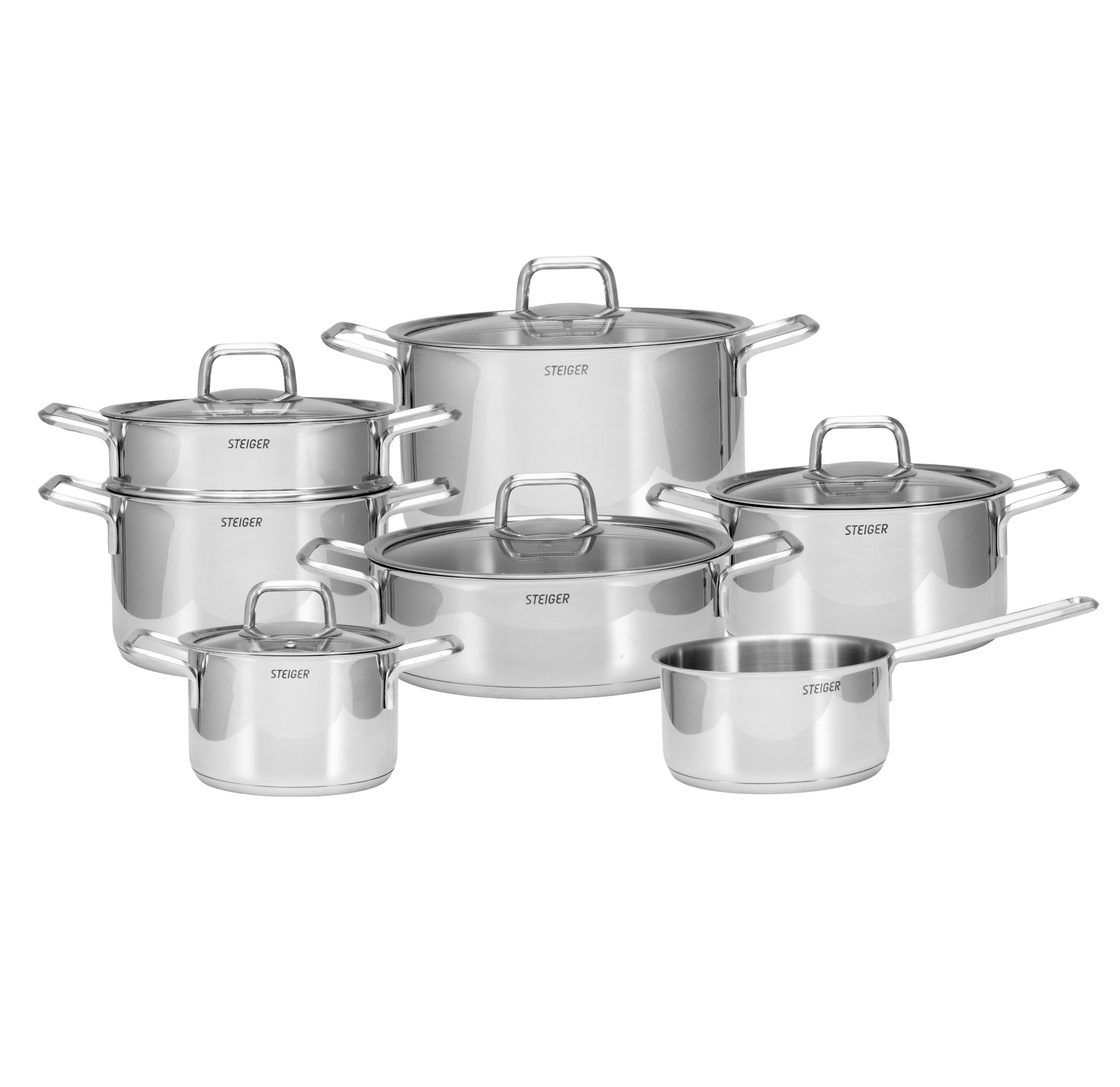 Bộ Nồi Steiger Diamond – Set 7 Món Đa Dụng Hàng chính hãng