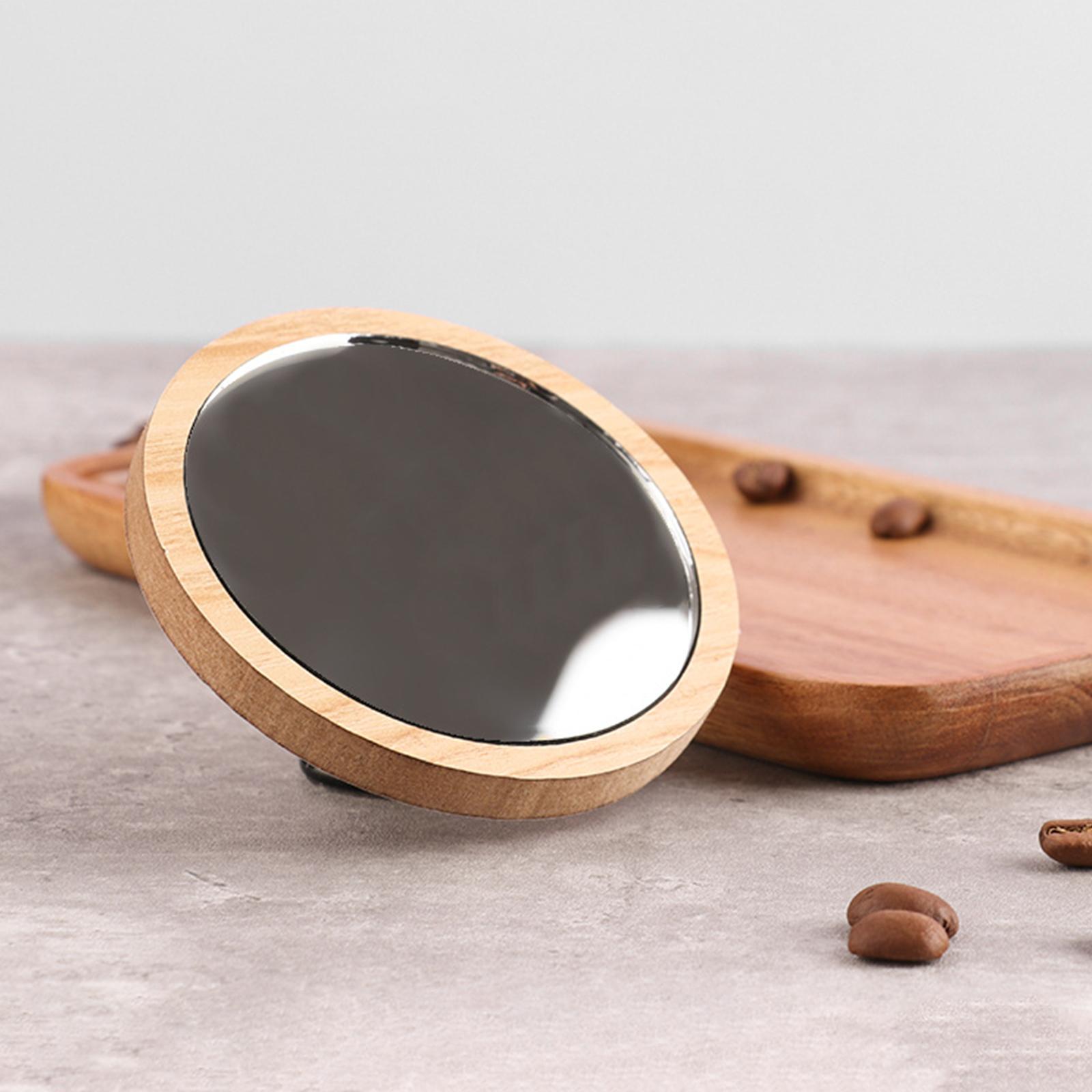 2X Espresso Lens Accessaries Coffee Machine Tool Wooden Base for Home Cafe