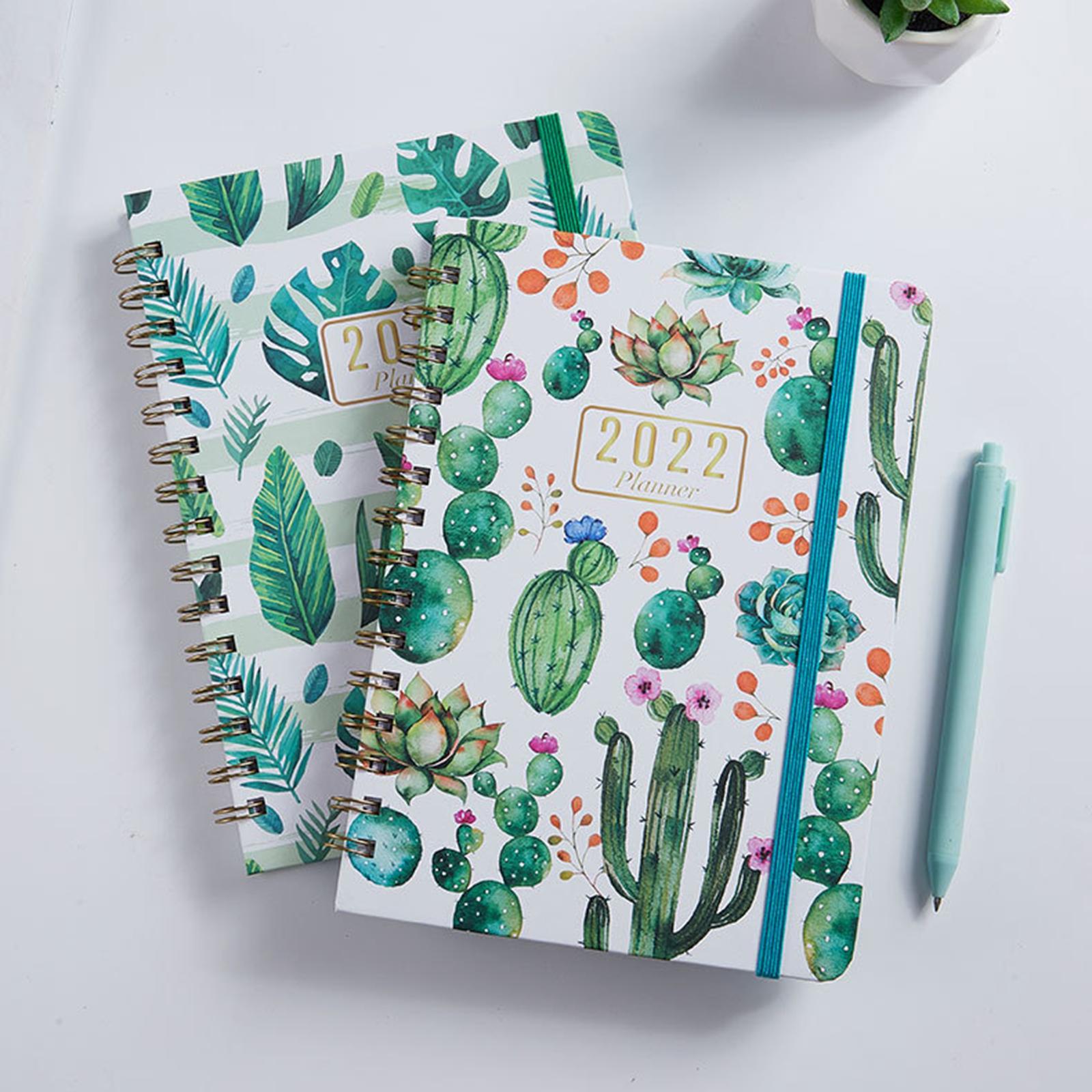 2022 Agenda Spiral Organizer Notebook Daily Monthly Yearly Agenda Diary for School Stationry