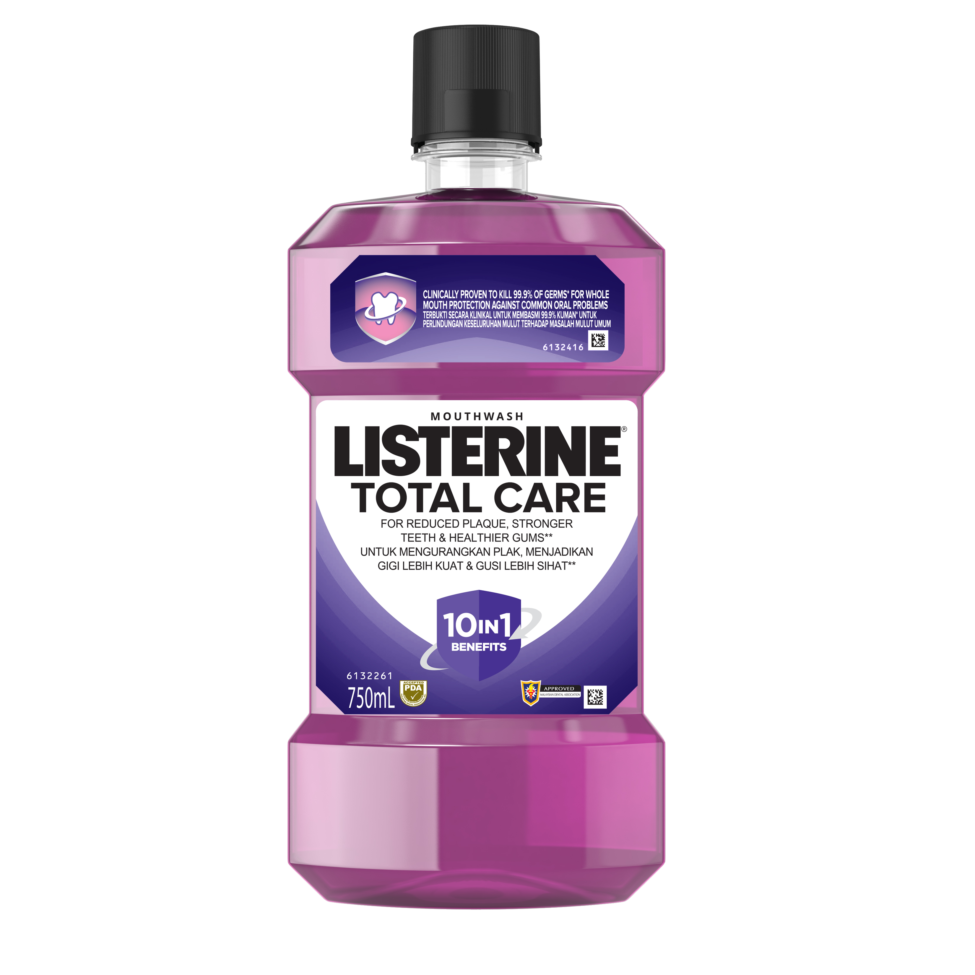 Combo 2 Nước súc miệng chăm sóc toàn diện Listerine Total Care Mouthwash 750ml