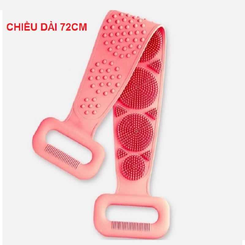 Dây Cọ Lưng Bằng Silicon Gai 2 Mặt Chức Năng Chà Và Massage Cơ Thể Khi Tắm