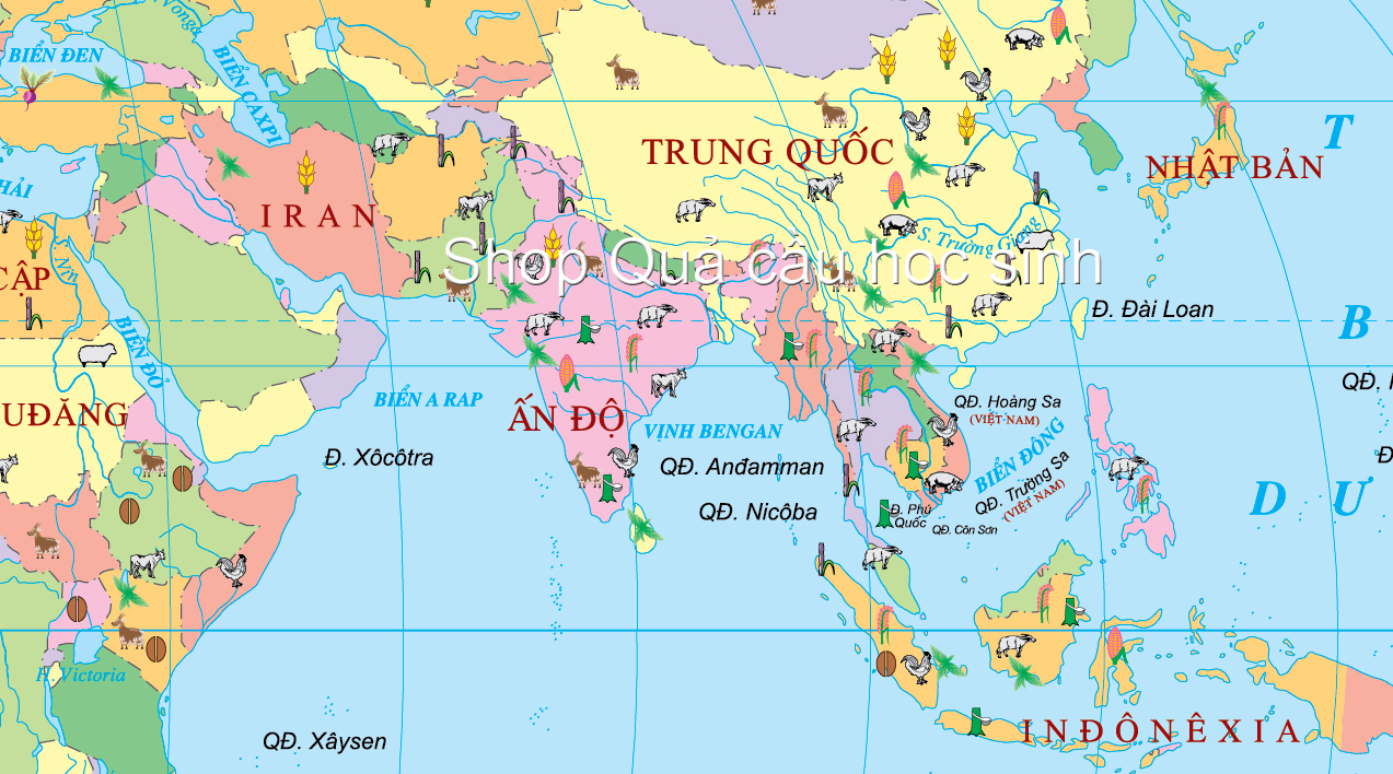 Cây trồng và vật nuôi trên trái đất khổ A0