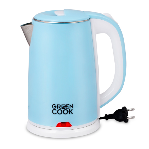 Bình đun inox 304 cao cấp 2 lớp chống bỏng 1,7L Green Cook - GCEK-17S15D - Hàng chính hãng