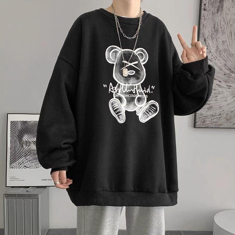 Áo Sweater JL Oversize Ex Bear, JACKLANE, Áo nỉ chui đầu Unisex Jack Lane