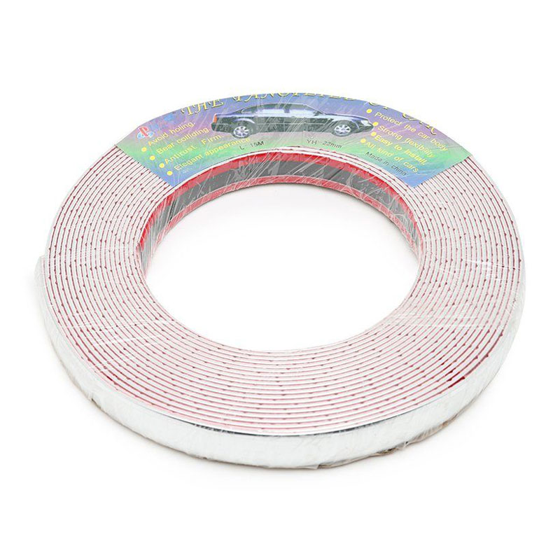Viền Dán Cửa Sổ Ô Tô Chân Kính Bằng Nhựa PVC Mạ Crom Dài 12 Mét Chiều Rộng Tùy Chọn 6 - 25mm