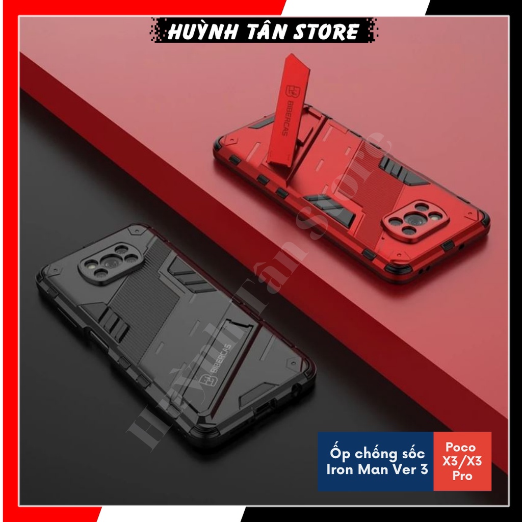 Ốp lưng Poco X3, X3 Pro Gaming chống sốc Iron Man Ver 3 2021