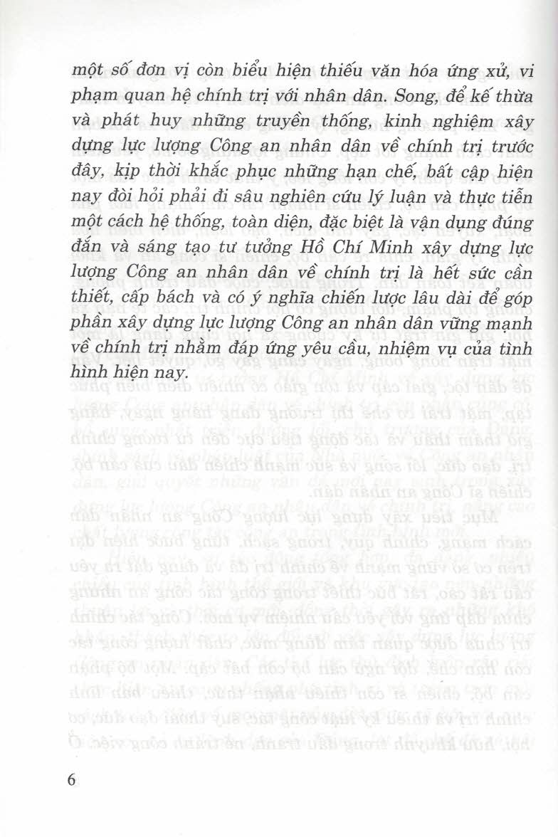 Xây Dựng Lực Lượng Công An Nhân Dân Việt Nam Về Chính Trị Theo Tư Tưởng Hồ Chí Minh Trong Giai Đoạn Hiện Nay