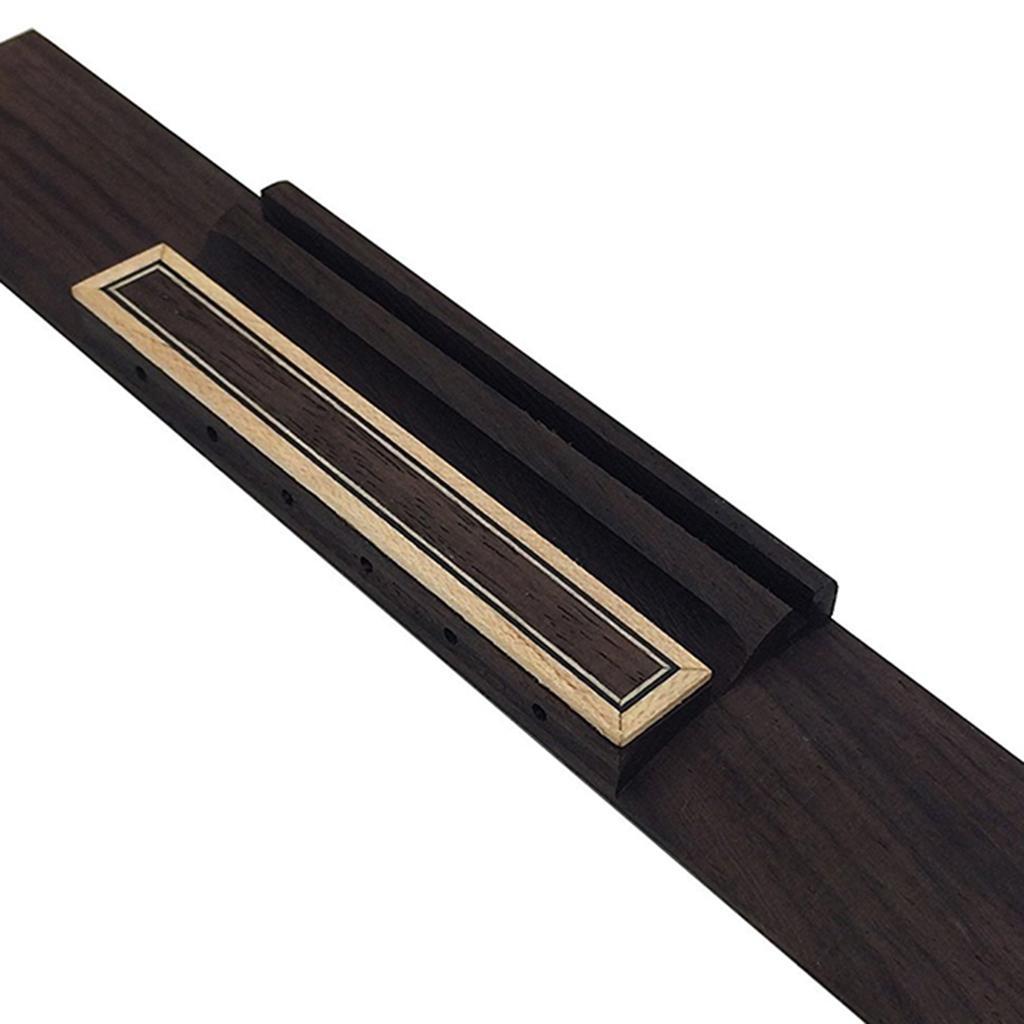 Rosewood Bridge Bone Slotted Saddle Nut for Guitar Instrument Accs