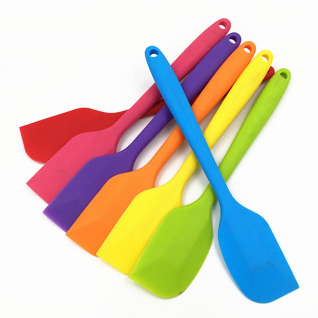 Long Handle Silicone Spatula Heat-Resistant Cake Decorating Scraper